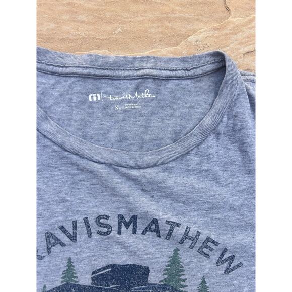 Travis Mathew Men’s Gray T Shirt Size XL Here For A Good Time - Picture 2 of 3